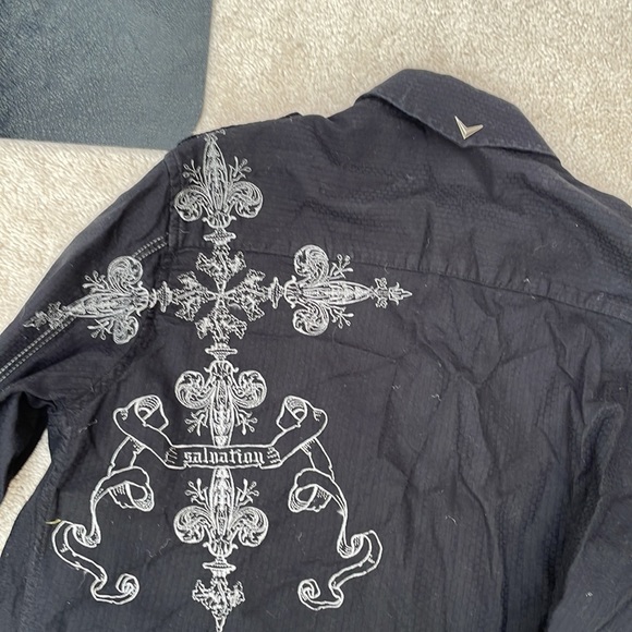 Men’s black decorative sport shirt - Picture 4 of 6